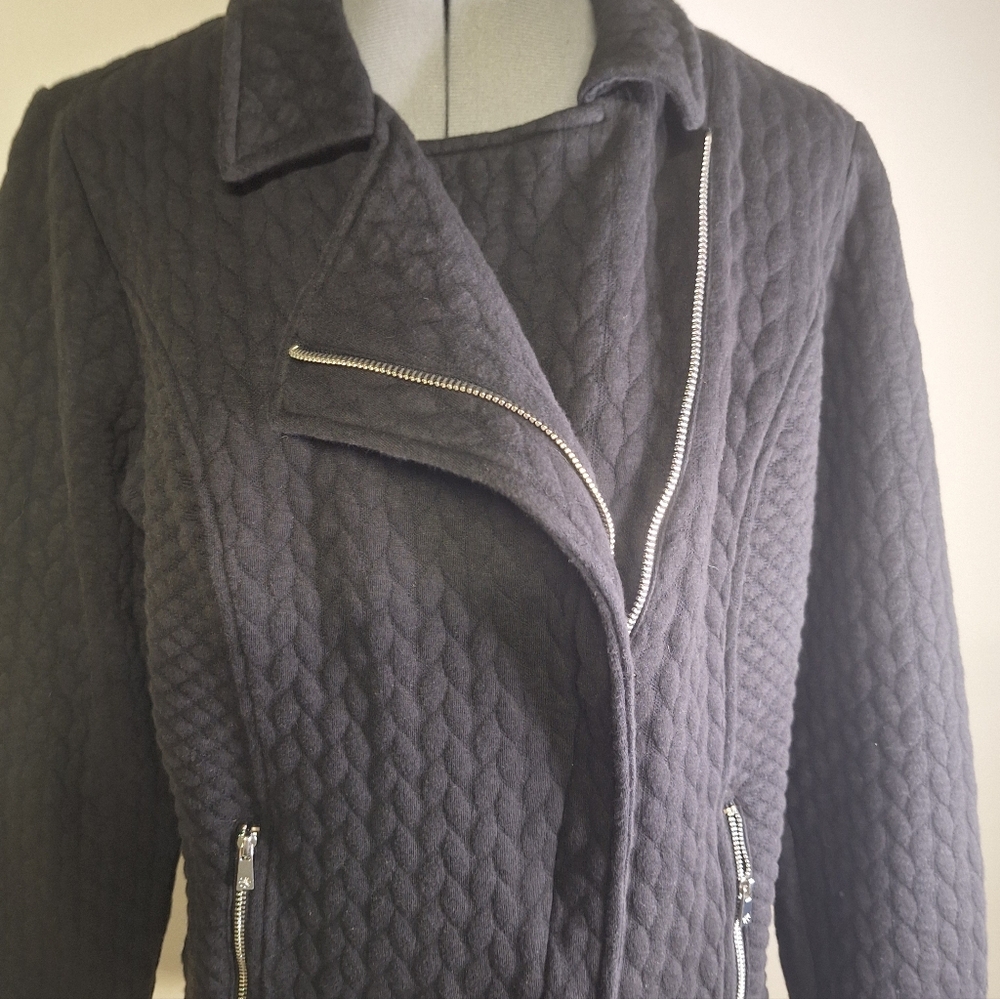 Isaac Mizrahi Black Quilted Women's Jacket Size Med